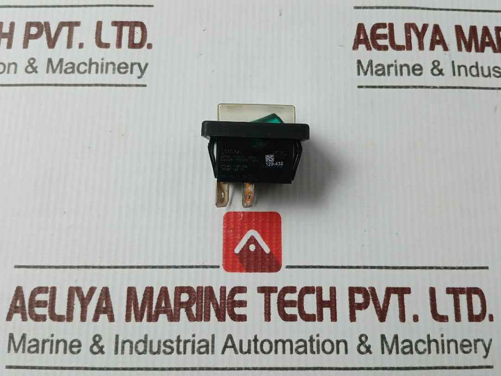 Arcolectric C1353Al Rocker Switch-splashproof Dpst Green T83