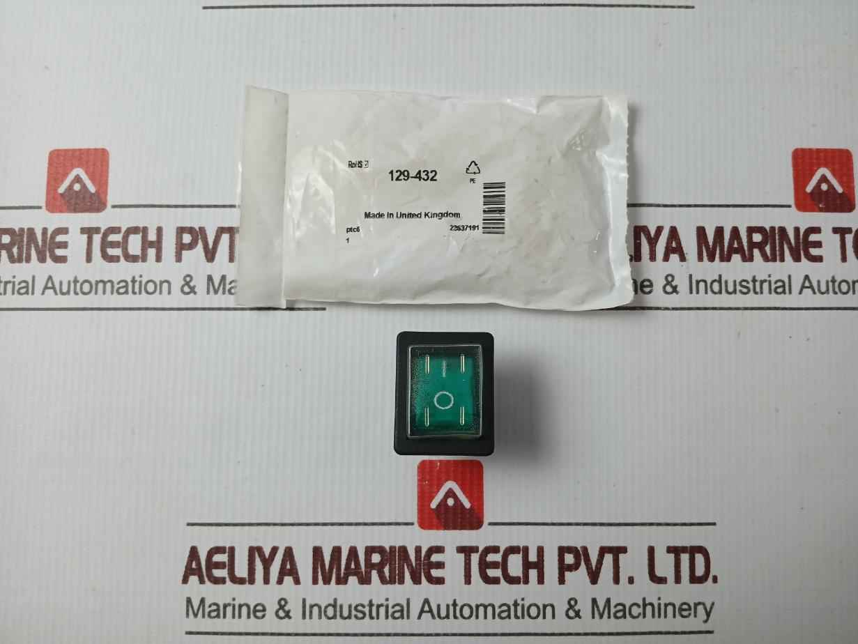 Arcolectric C1353Al Rocker Switch-splashproof Dpst Green T83