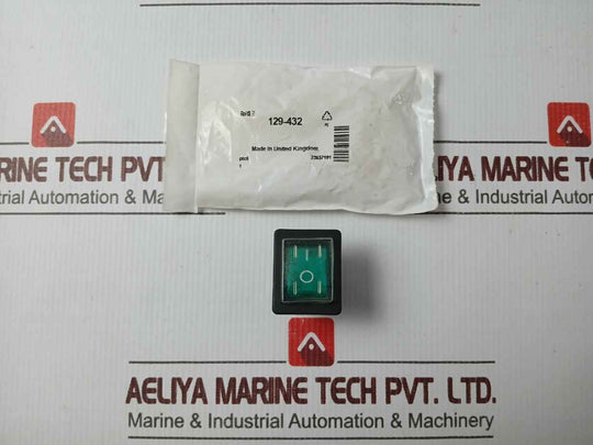 Arcolectric C1353Al Rocker Switch-splashproof Dpst Green T83