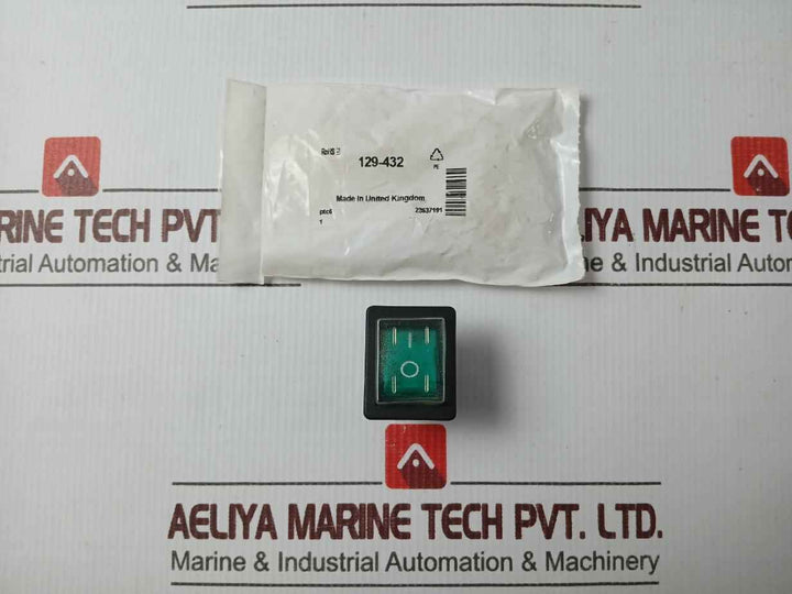 Arcolectric C1353Al Rocker Switch-splashproof Dpst Green T83