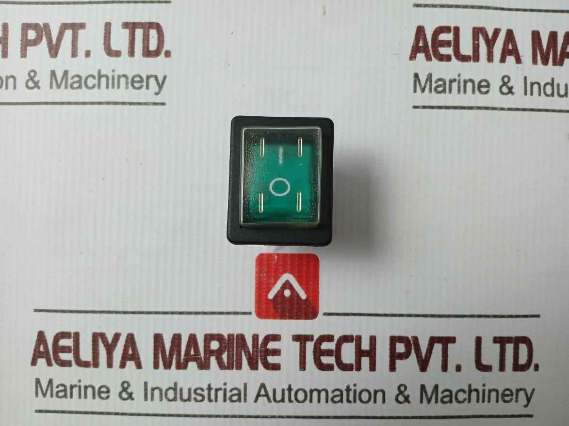 Arcolectric C1353Al Rocker Switch-splashproof Dpst Green T83