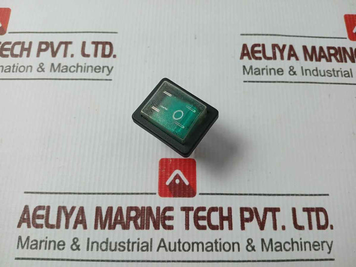 Arcolectric C1353Al Rocker Switch-splashproof Dpst Green T83