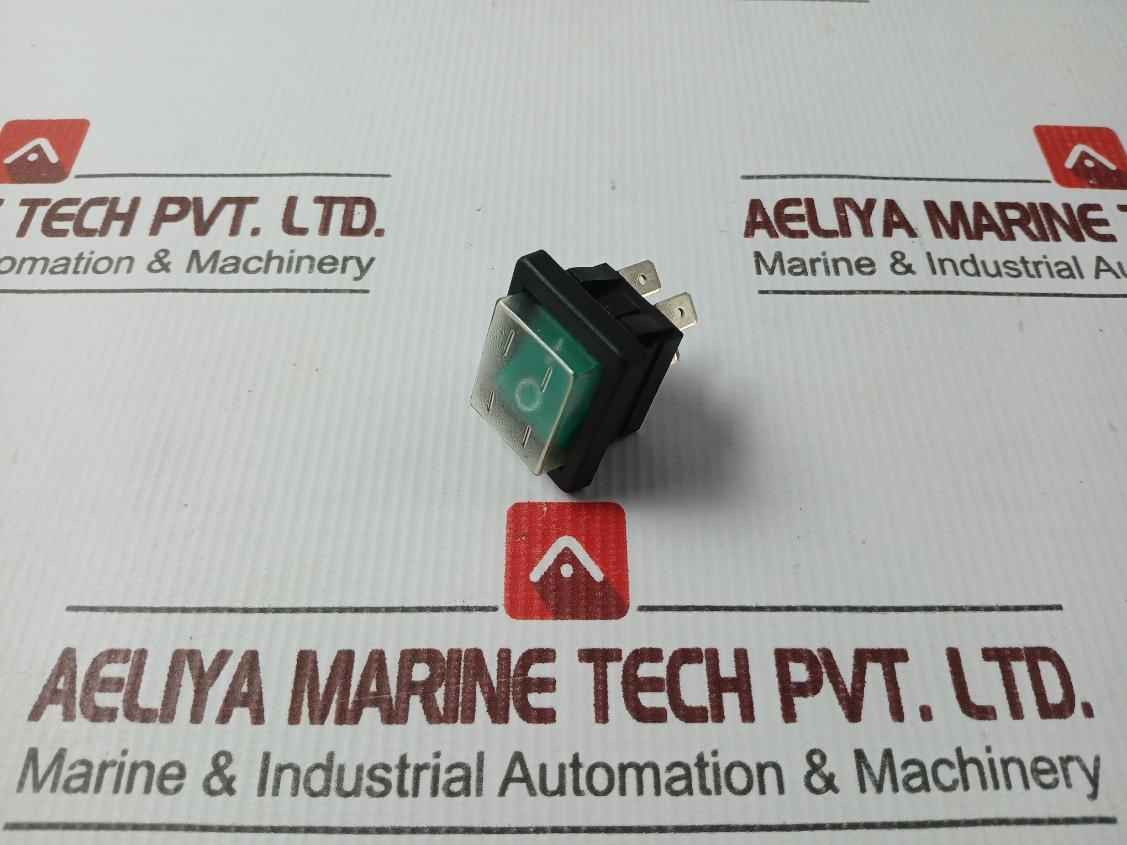 Arcolectric C1353Al Rocker Switch-splashproof Dpst Green T83
