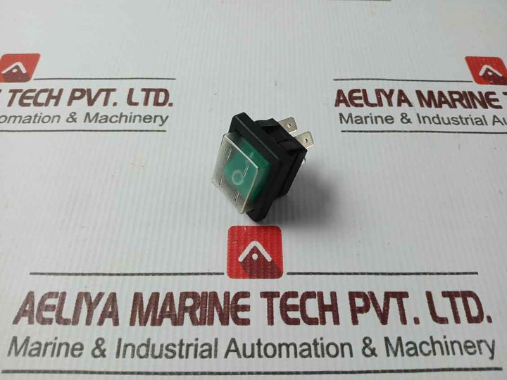 Arcolectric C1353Al Rocker Switch-splashproof Dpst Green T83