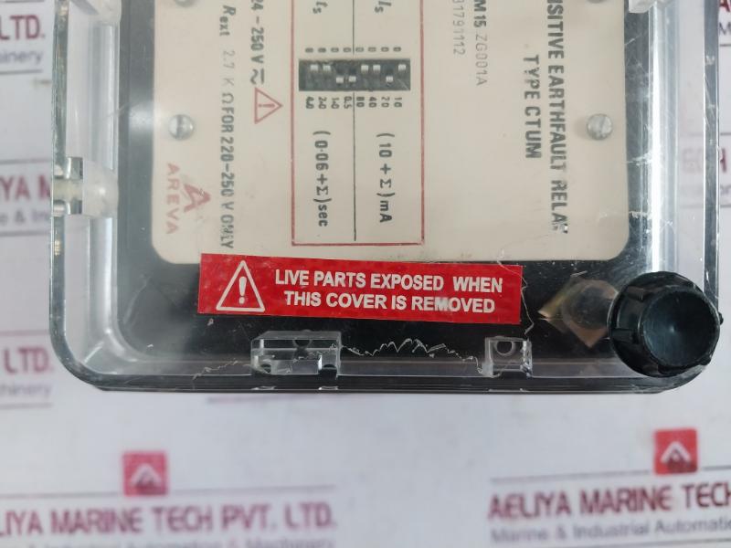 Areva Ctum 15 Zg001A Sensitive Earth Fault Relay