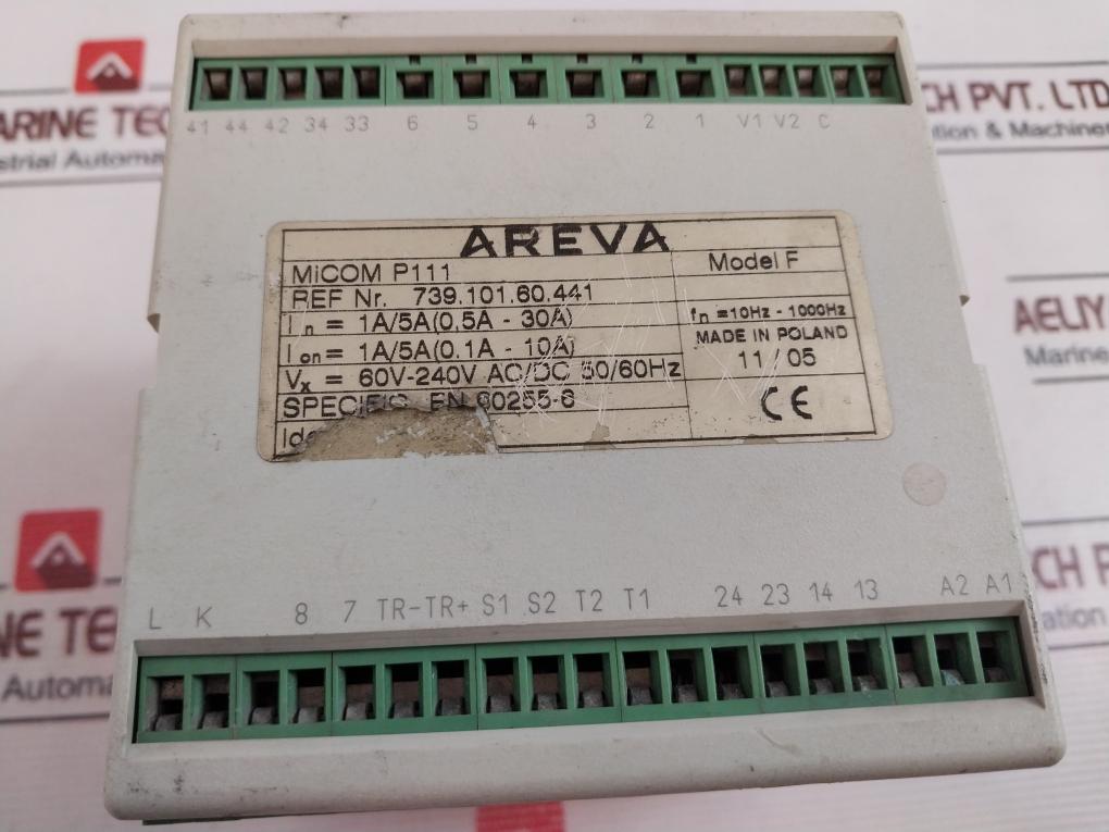 Areva Micom P111 Model F Current And Earth Fault Protection Relay