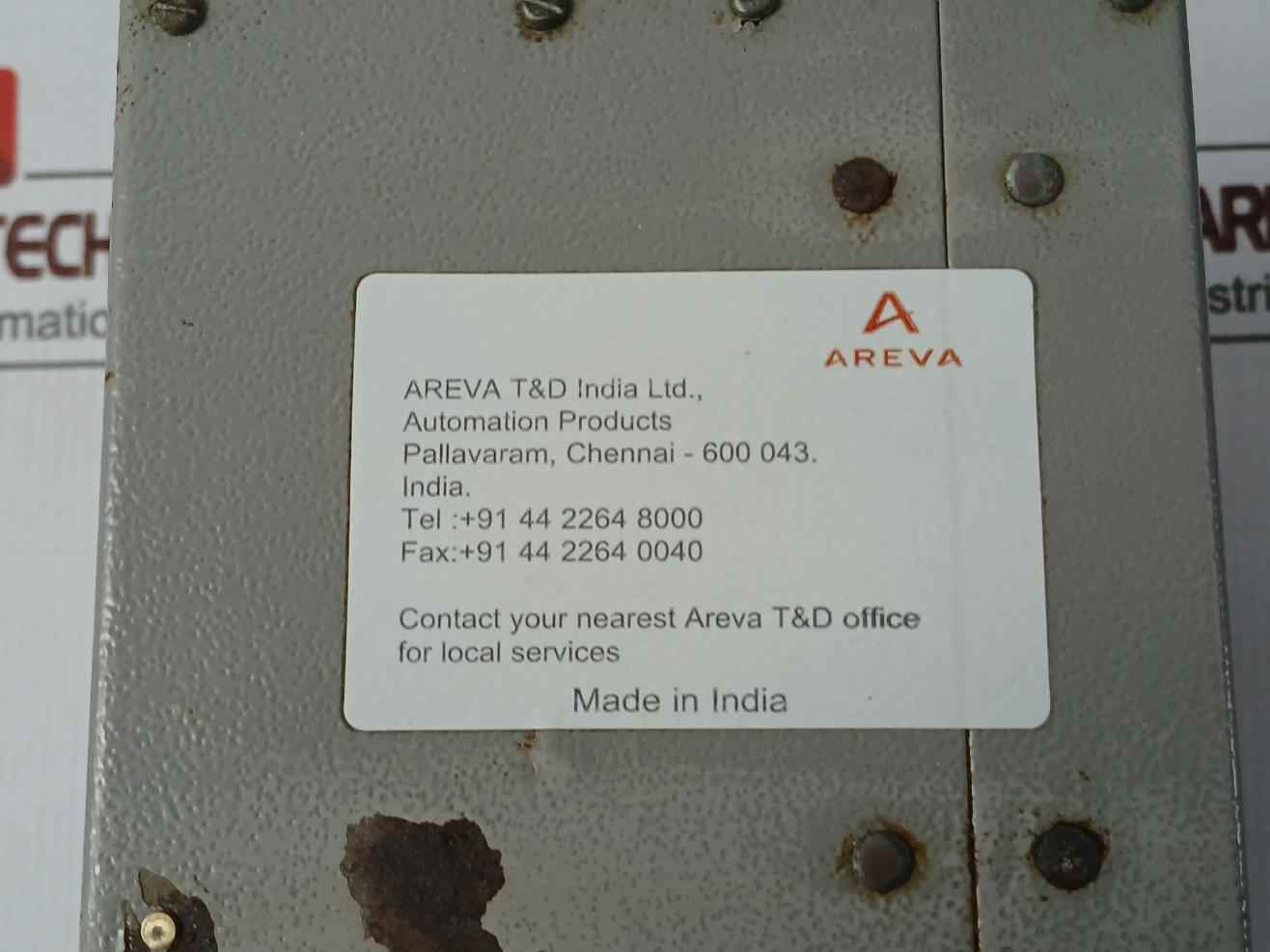 Areva Mvajm14D1Eb1026A Protection Relay Vx 220-250 Vdc 75A