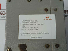 Areva Mvajm14D1Eb1026A Protection Relay Vx 220-250 Vdc 75A