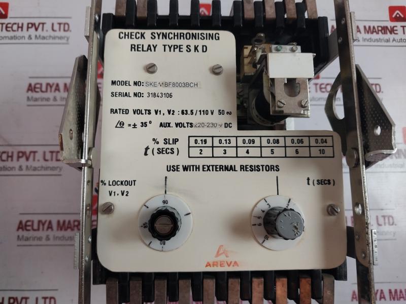 Areva Skd 11Bf8002Bch Check Synchronising Relay 220-230Vdc 63.5/110V Ac, 50Hz