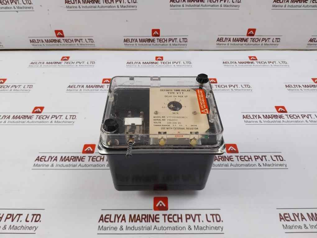 Areva Vtt11Zg8053Bch Definite Time Relay 220-230 Dc 0.5-5 Sec