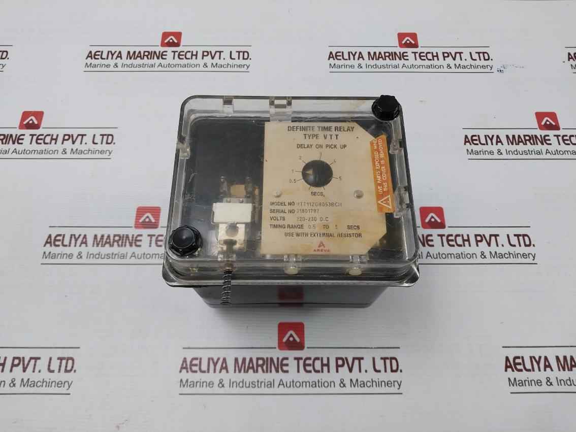 Areva Vtt11Zg8053Bch Definite Time Relay 220-230 Dc 0.5-5 Sec