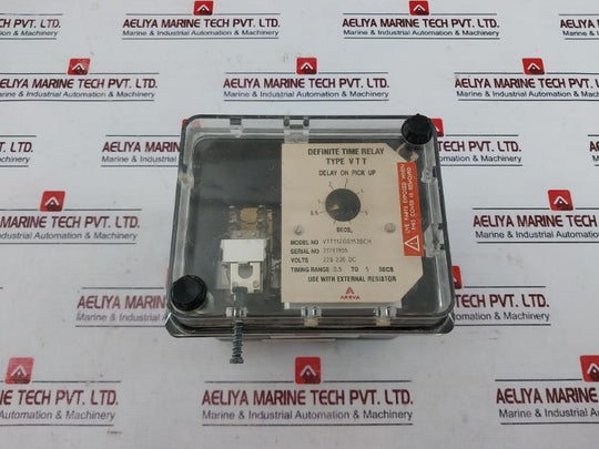 Areva Vtt11Zg8153Bch Definity Time Relay On Pick Up 220-230V Dc Timing 0.5-5 Sec