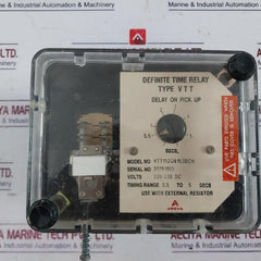 Areva Vtt11Zg8153Bch Definity Time Relay On Pick Up 220-230V Dc Timing 0.5-5 Sec