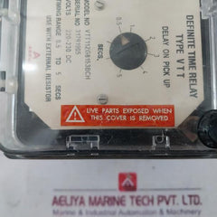 Areva Vtt11Zg8153Bch Definity Time Relay On Pick Up 220-230V Dc Timing 0.5-5 Sec