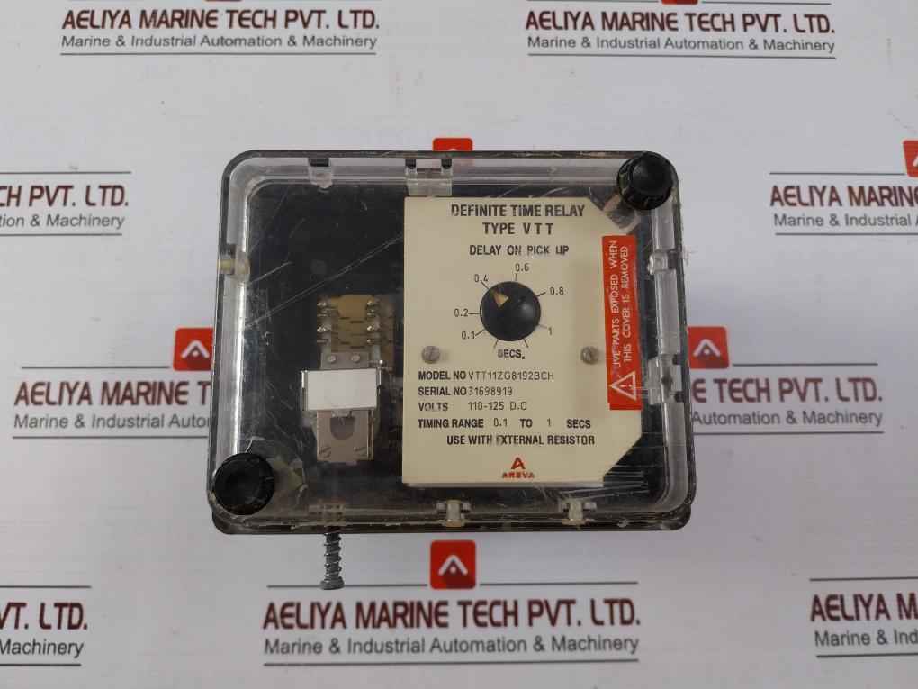 Areva Vtt11Zg8192Bch Definite Time Relay 110–125 V Dc 0.1-1 Sec