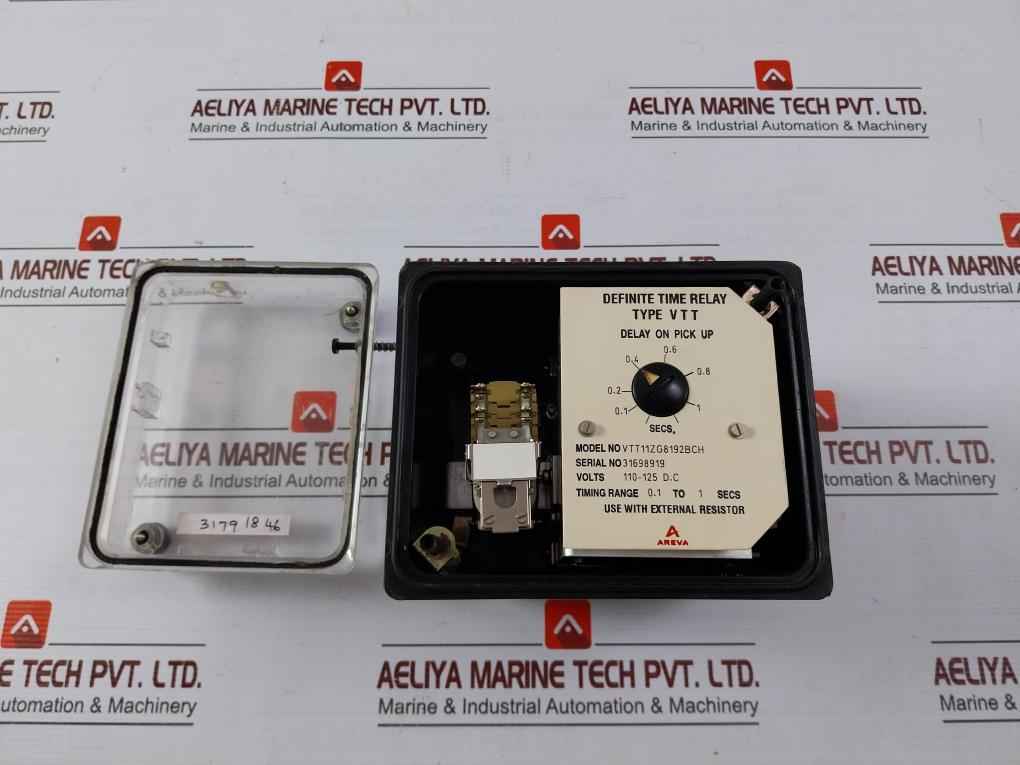 Areva Vtt11Zg8192Bch Definite Time Relay 110–125 V Dc 0.1-1 Sec