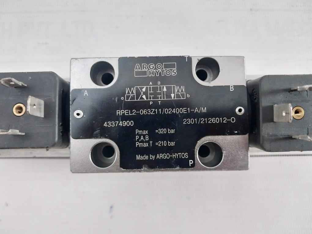 Argo-hytos Rpel2-063Z11/02400E1-a/M Hydraulic Solenoid Valve 24Vdc 320 Bar