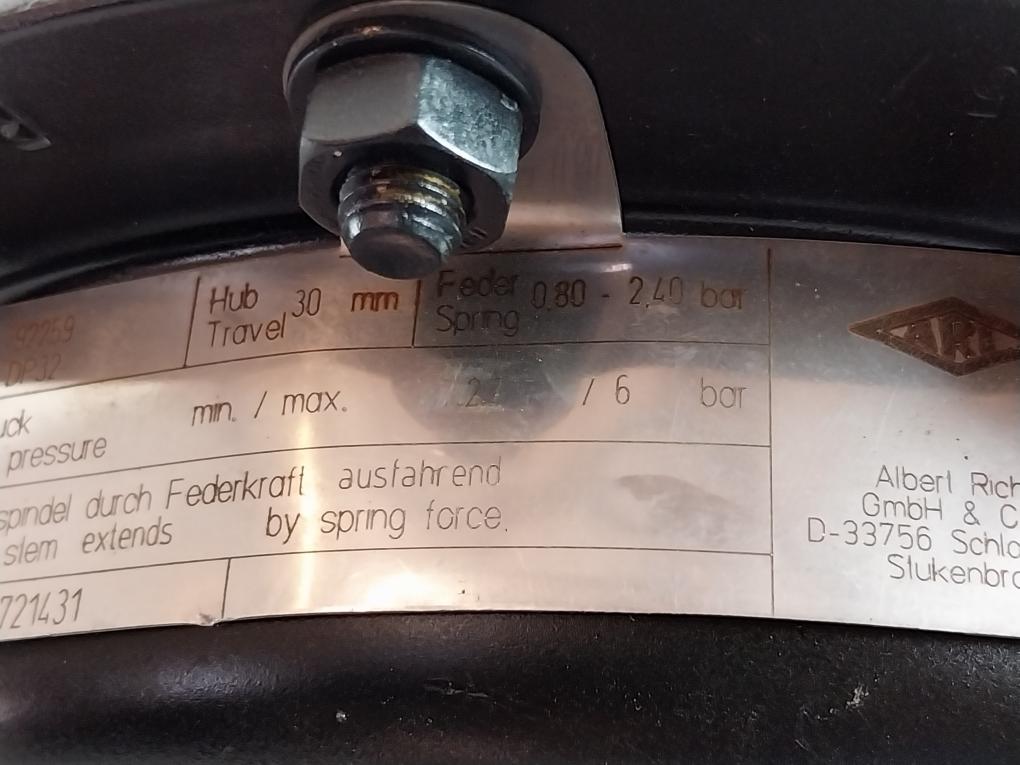Control Valve Pneumatic Actuator 2.7/6 Bar 18-30V Ari Armaturen Dp32
