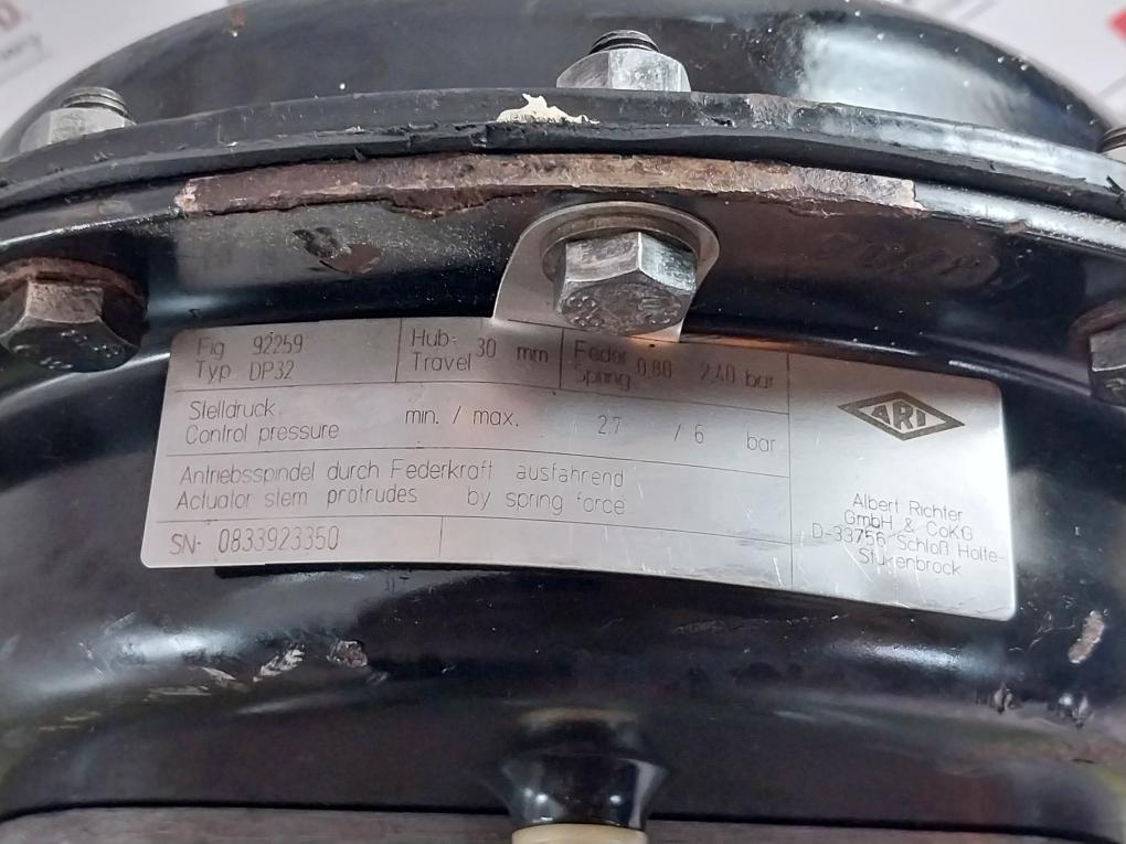 Ari Dp32 Control Valve En-js1049 Pn16-25 0,80-2,40 Bar 92259