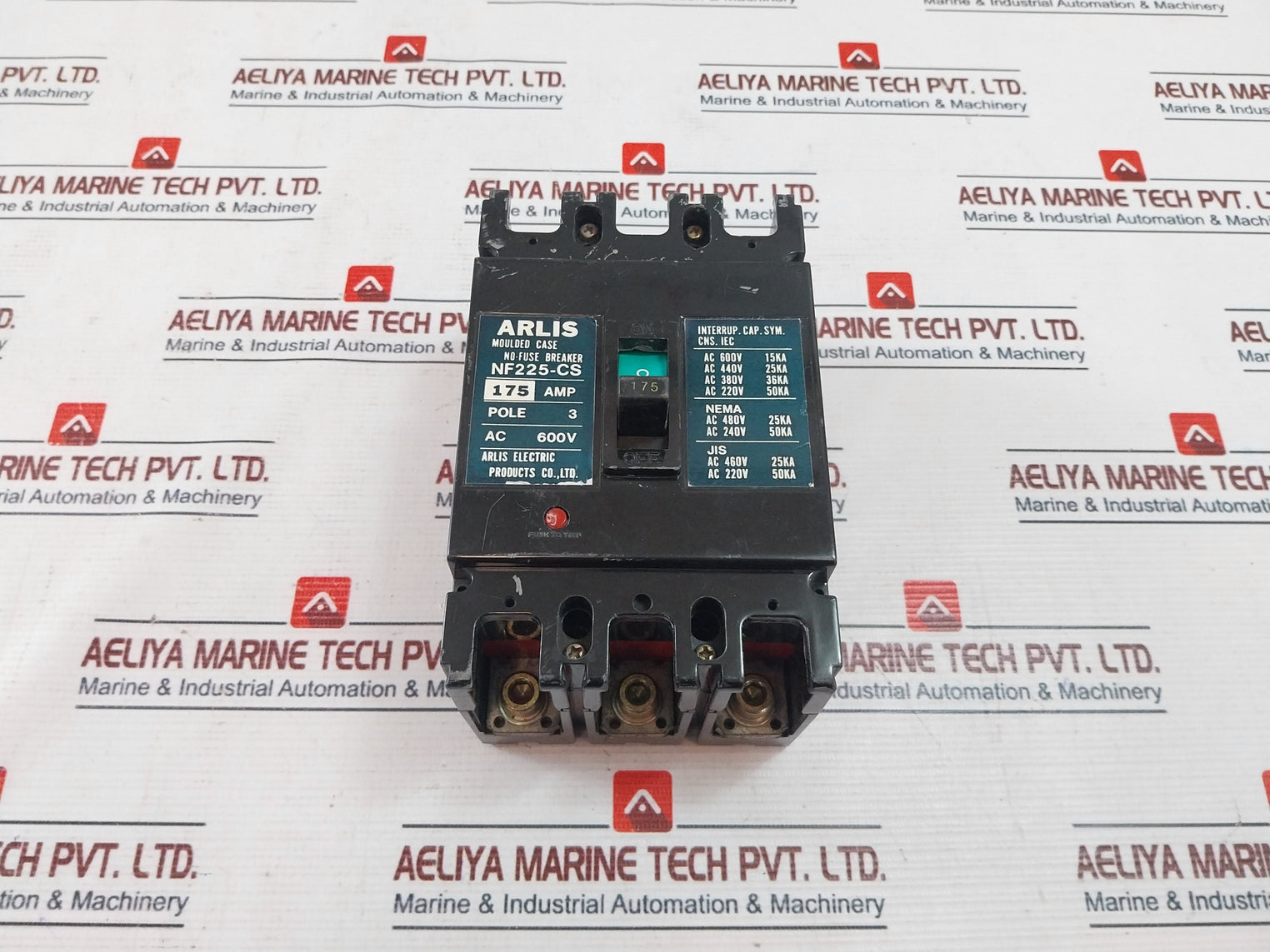 Arlis Electric Nf225-cs Moulded Case No-fuse Breaker 175Amp