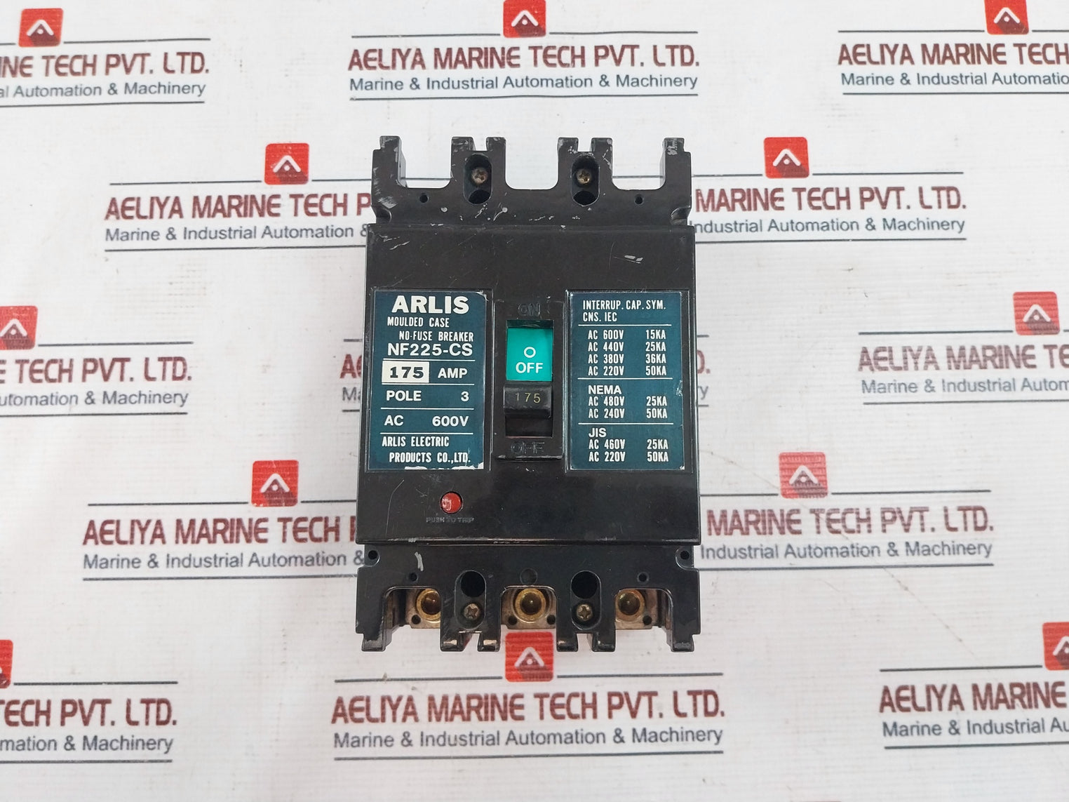 Arlis Electric Nf225-cs Moulded Case No-fuse Breaker 175Amp