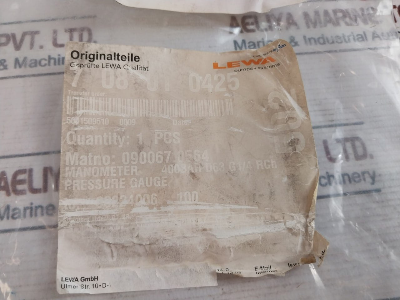 Armano Rch 63-3 Rm Pressure Gauge 090067.0530