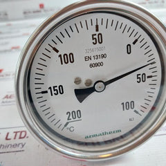 Armatherm EN13190 Thermometer 316L Stainless Steel 200-0-100 °C