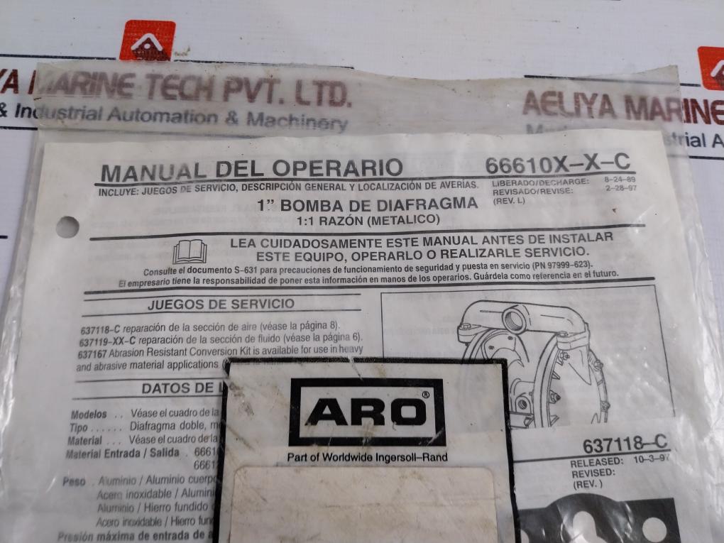 Aro 637118-c Air Side Service Kit 637118-cg/66610x-x-c/771.90.00.101