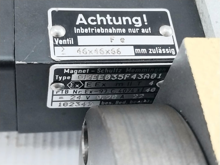 Aroflex Svd6-2-14-dd Valve Eexmiit4 D61 24V 0.98A 22W