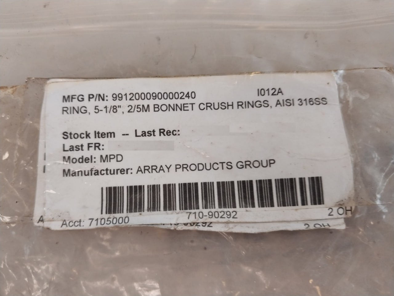 Array Aisi 316Ss 5-1/8