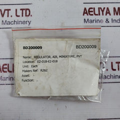 Arrow Pneumatics R262 Air Regulator Miniature Pvt 250 Psig