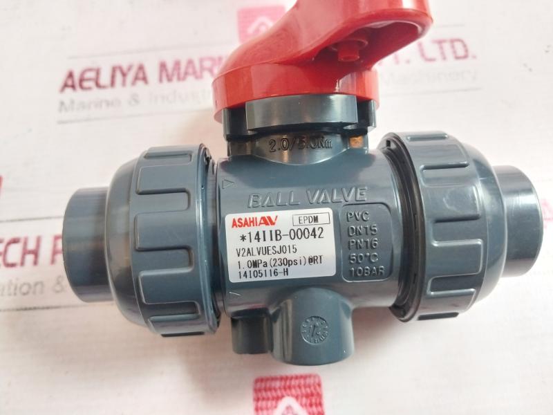 Asahi Av V2Alvuesj015 Pvc Epdm Ball Valve Pressure Rating 1.0Mpa 230Psi