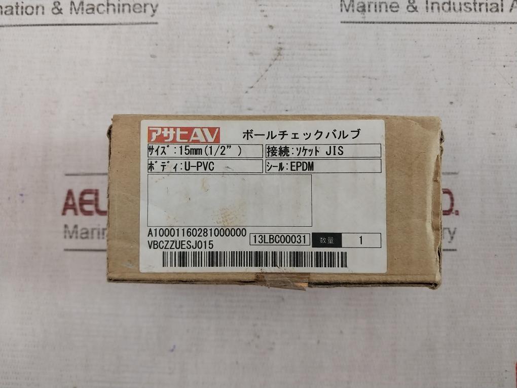 Asahi Av Vbczzuesj015 Ball Check Valve U-pvc 15Mm 13Lbc00031