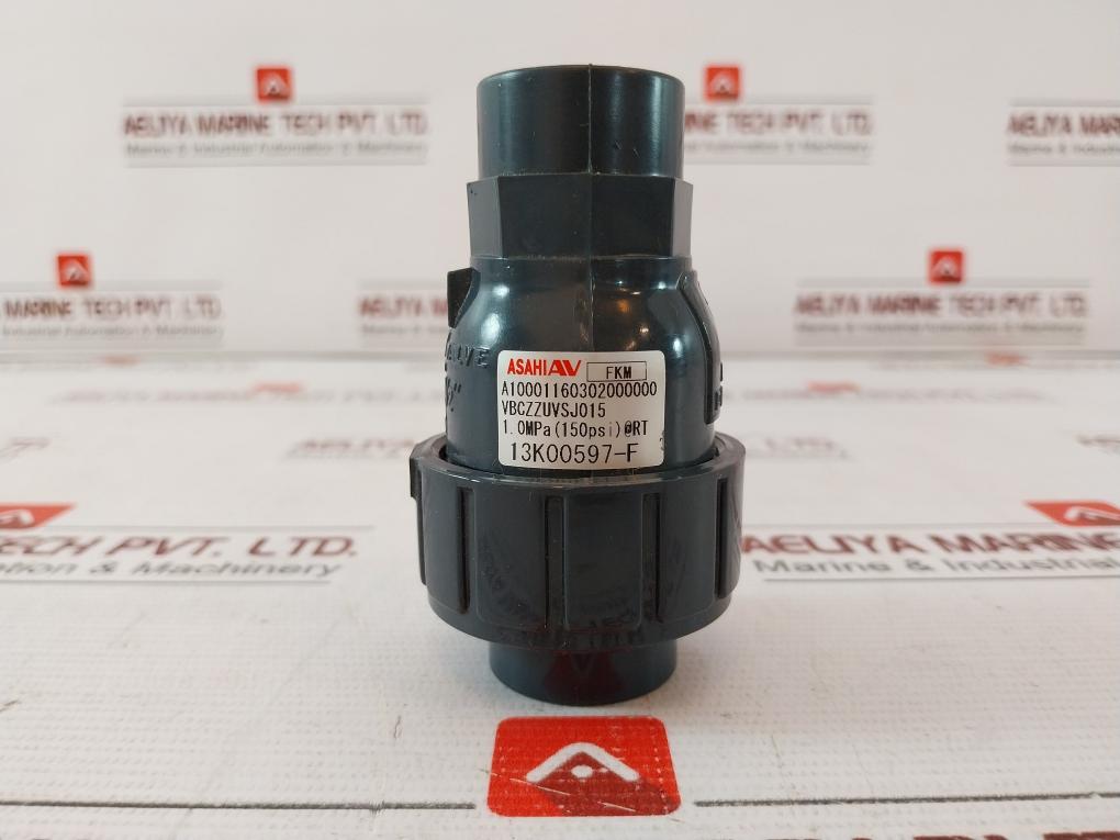 Asahi Av Vbczzuvsj015 Ball Check Valve 15Mm U-pvc Body Fkm Seal 1.0Mpa Socket Ji