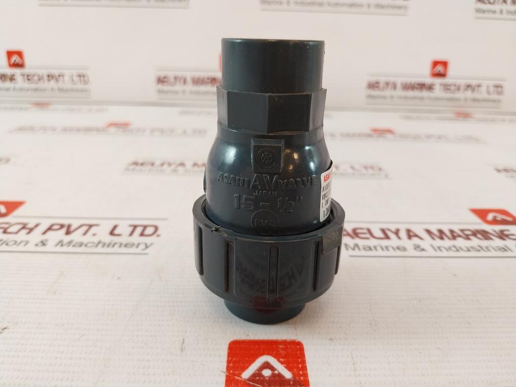 Asahi Av Vbczzuvsj015 Ball Check Valve 15Mm U-pvc Body Fkm Seal 1.0Mpa Socket Ji