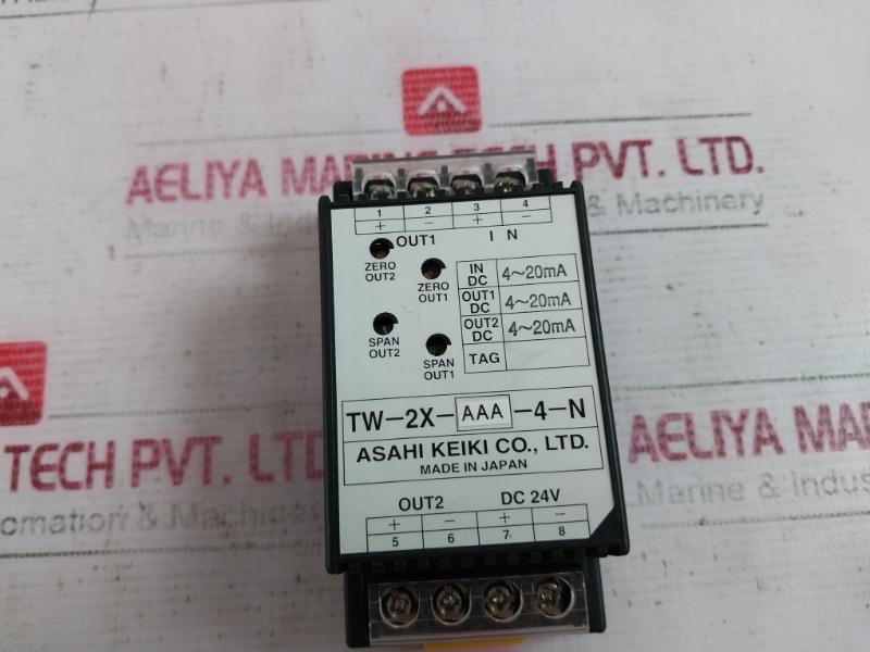 Asahi Keiki Tw-2X-aaa-4-n Transmitter With One Input And Two Outputs Dc 24V