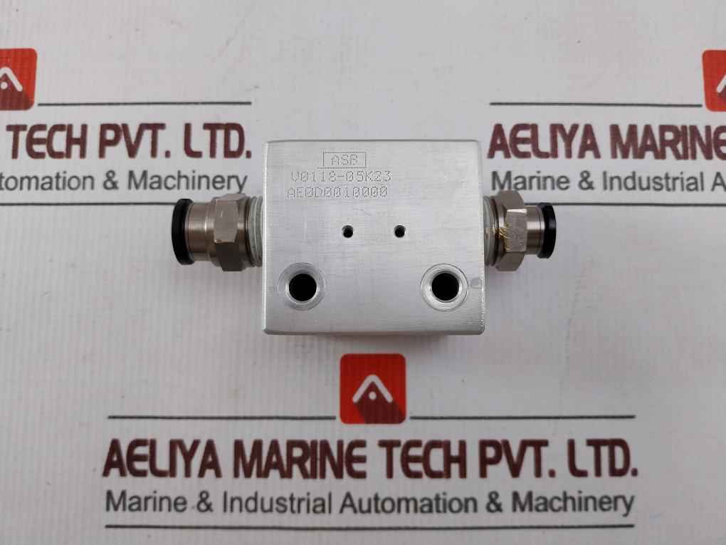 Asb V0118-05K23 Pneumatic Flow Control Valve Block Ae0D0010000