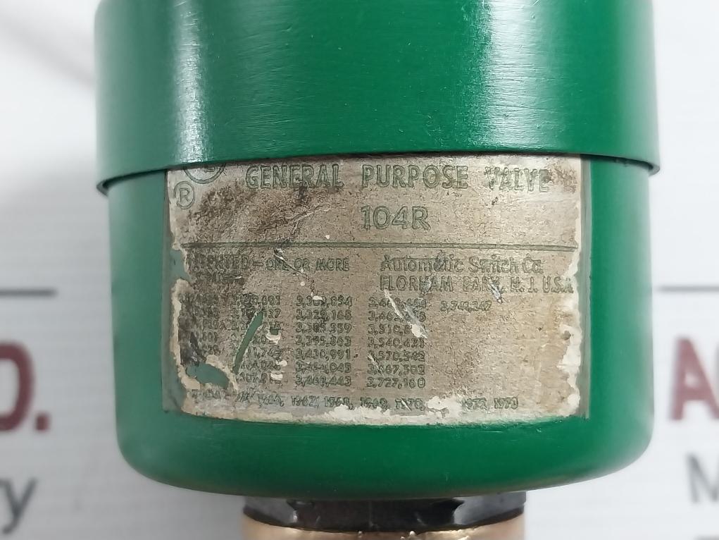 Asco 104R General Purpose Solenoid Valve