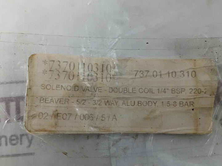 Asco 19000008 Direct Operated Solenoid Pilot Valve Set 230V 50/60Hz