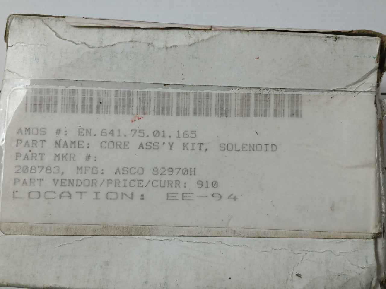 Asco 208783 Solenoid Core Assembly Kit