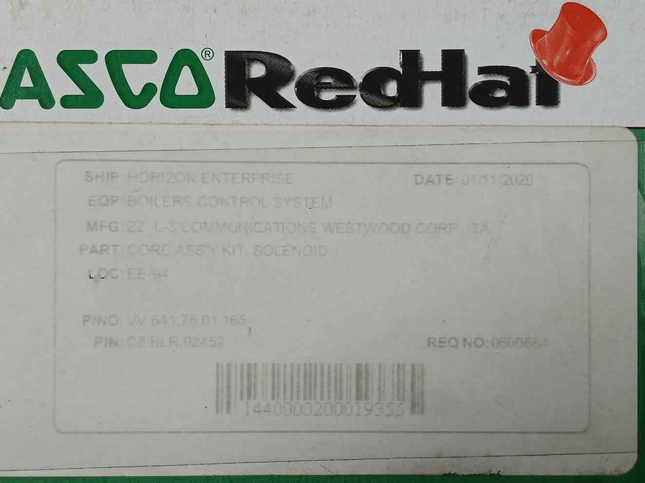 Asco 208783 Vv.641.75.01.165 A21502143 Solenoid Core Assembly Kit