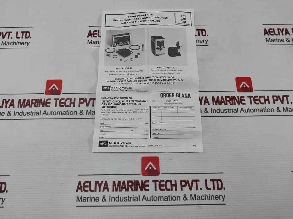 Asco 216758-001-d Replacement Coil For Solenoid Valve