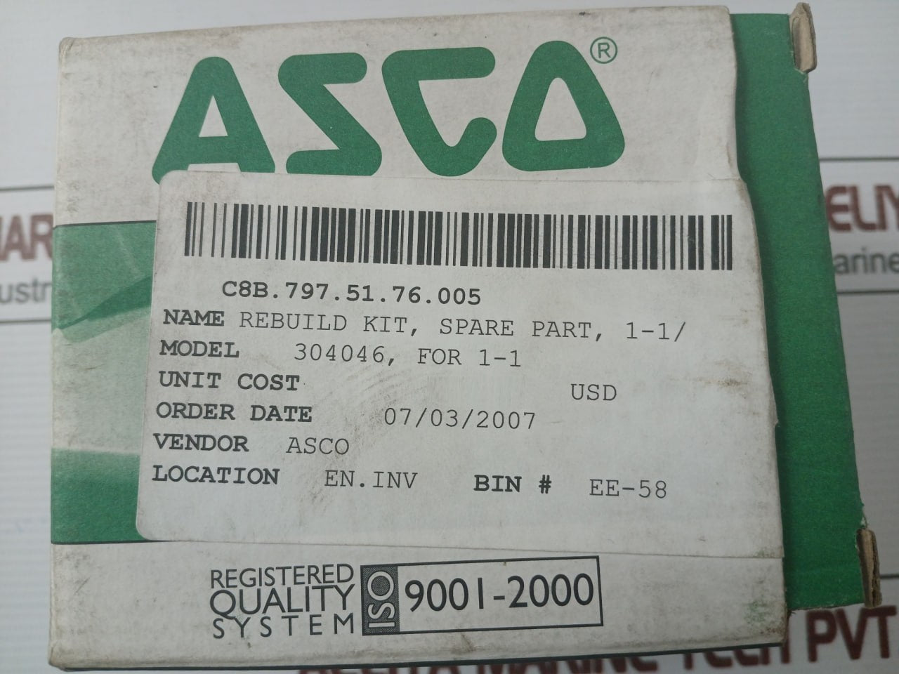 Asco 304046 Rebuild Kit Series 8003