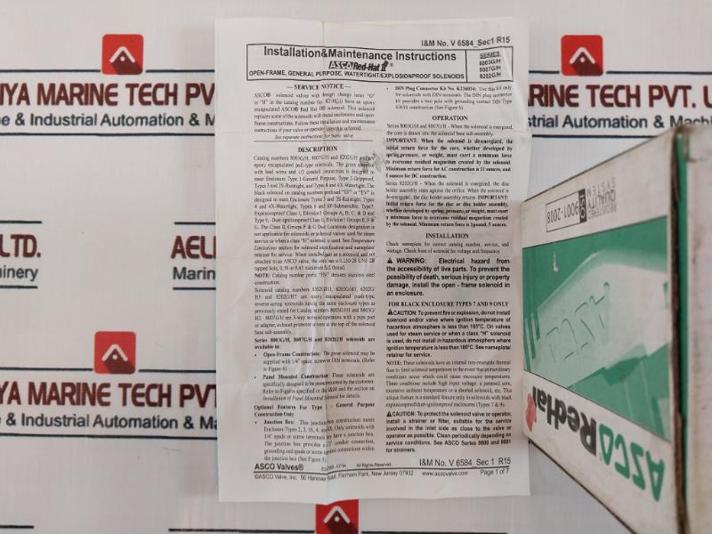 Asco 8214G020 2-way N/C 1/2