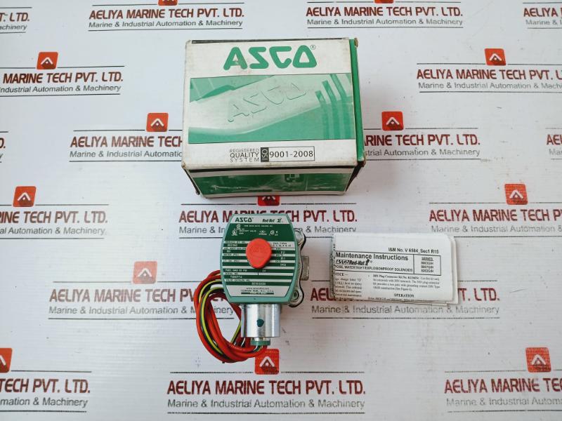 Asco 8215G020 Red-hat Solenoid Valve 1/2" 10.1 Watts 50 Psi