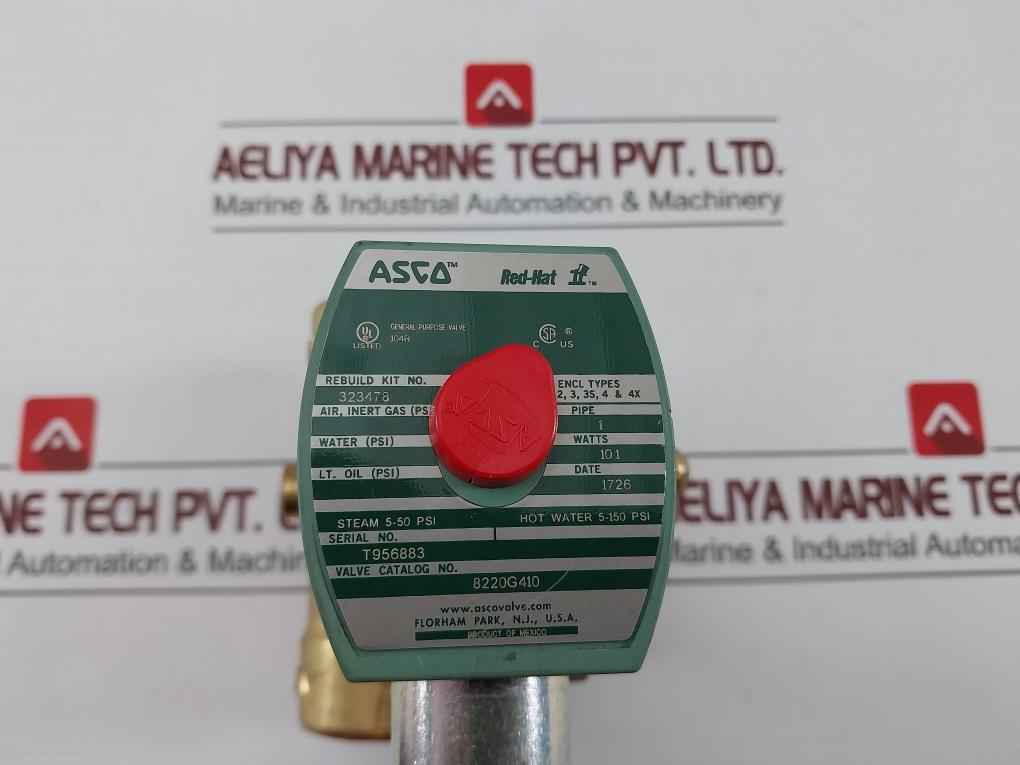Asco 8220G410 Red-hat General Purpose Valve 238610-032-d 5-50 Psi