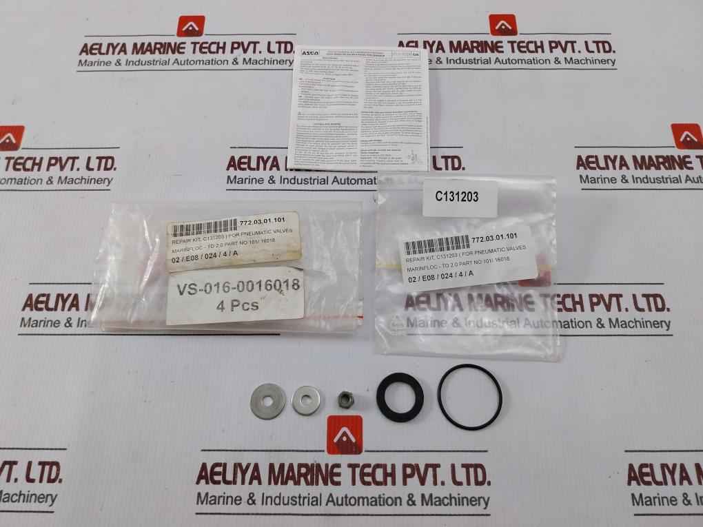 Asco C131203 Repair Kit For Pneumatic Valve A4-80