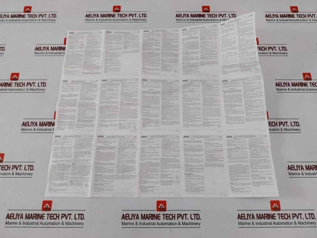 Asco C131203 Repair Kit For Pneumatic Valve A4-80