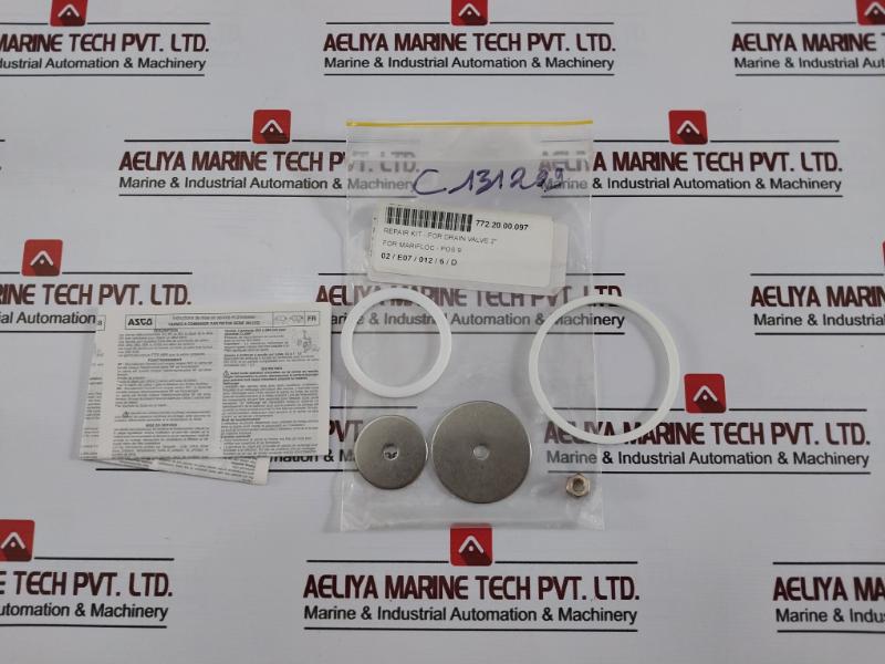 Asco C131209 Teflon & Gasket Repair Kit For Drain Valve 2 Inch 772.20.00.097