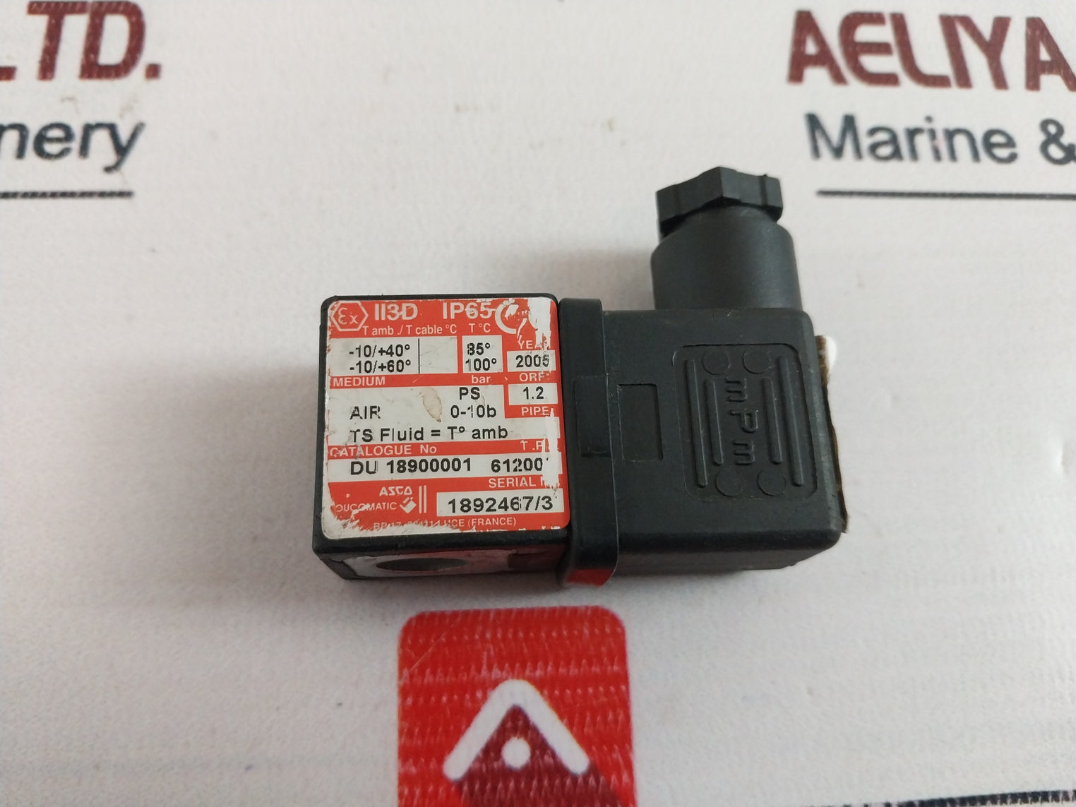 Asco Coil 43004166 With Plug For 24Vdc Solenoid Valve